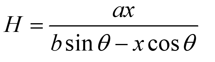 三角測距直射公式